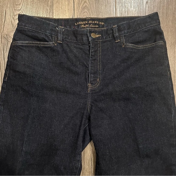 New Lauren Ralph Lauren Womens Jeans 10 Classic Mid Calf Cropped Dark Wash NWOT - Picture 4 of 13